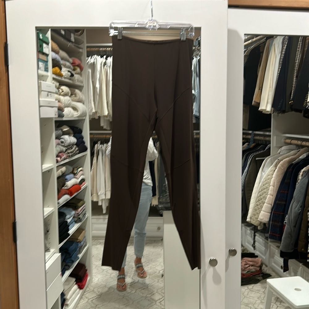 Norma Kamali DIAGONAL LEGGING WITH MESH INSERT